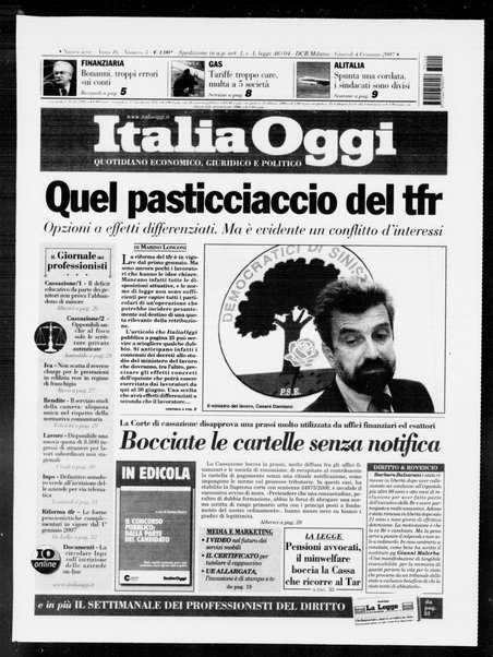 Italia oggi : quotidiano di economia finanza e politica